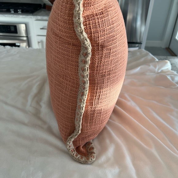 Pier 1 Pillows (two) Deep Salmon Color 20x20 - Picture 5 of 12